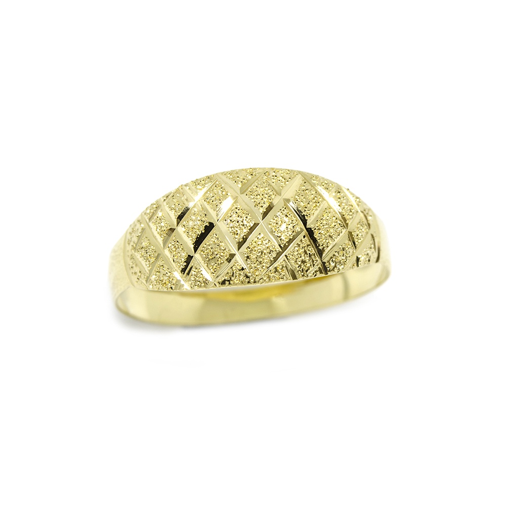 Anel Granitado em Ouro 18 Kilates � 25261